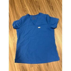 FIGS Catarina Women's Scrub Top‎ Blue Medical Nurse Doctor Healthcare Medium
